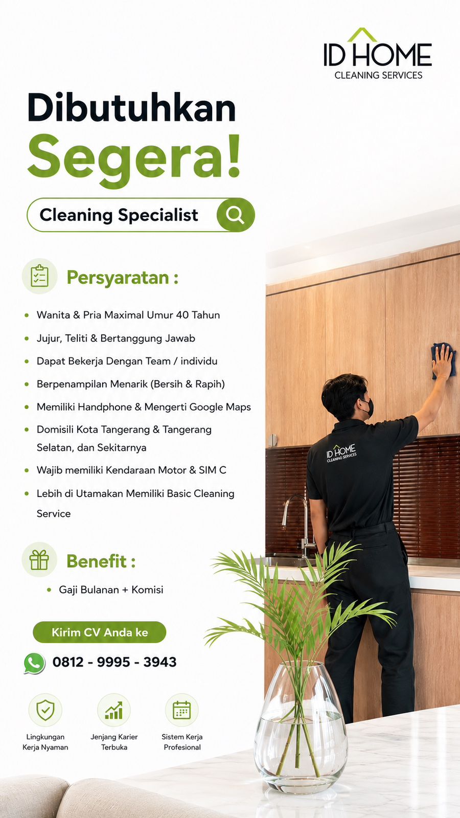 We are Hiring Cleaning Specialist